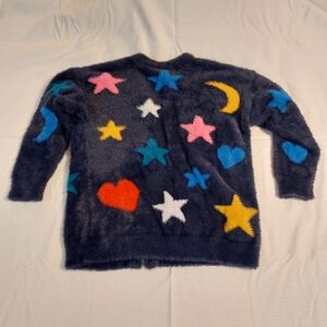Hanna Andersson Fuzzy Sweater with Stars and Moon